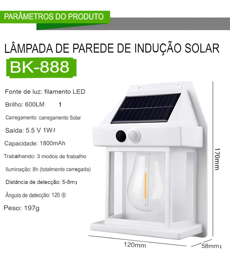 REFLETOR SOLAR COM SENSOR AUTOMATICO