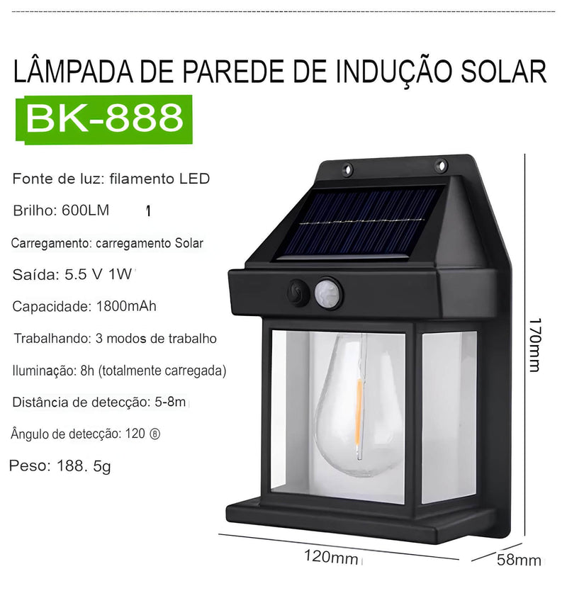 REFLETOR SOLAR COM SENSOR AUTOMATICO