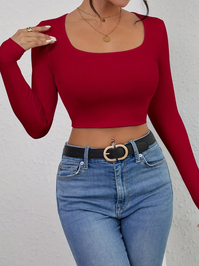 SLIM FIT CURTO MANGA CUMPRIDA