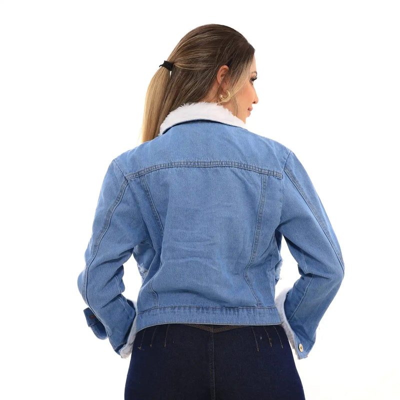JAQUETA PARKA CROP JEANS EXCLUSIVE