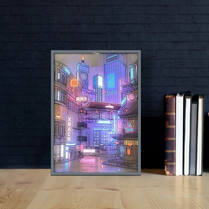 QUADRO LED CIDADE NOTURNA