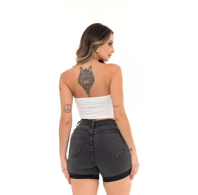 BERMUDA JEANS MEIA COXA SLIN
